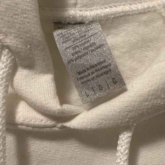 #23 Jersey White and Blue Sweatshirt with Hood - Picture 2 of 3